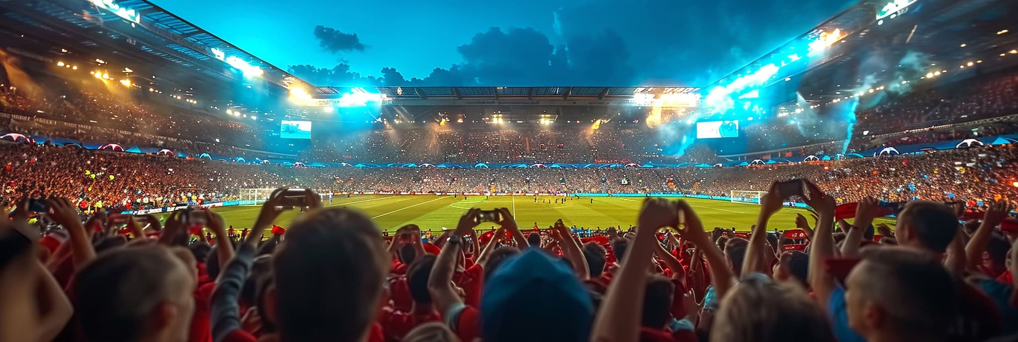 Personer på fotballkamp